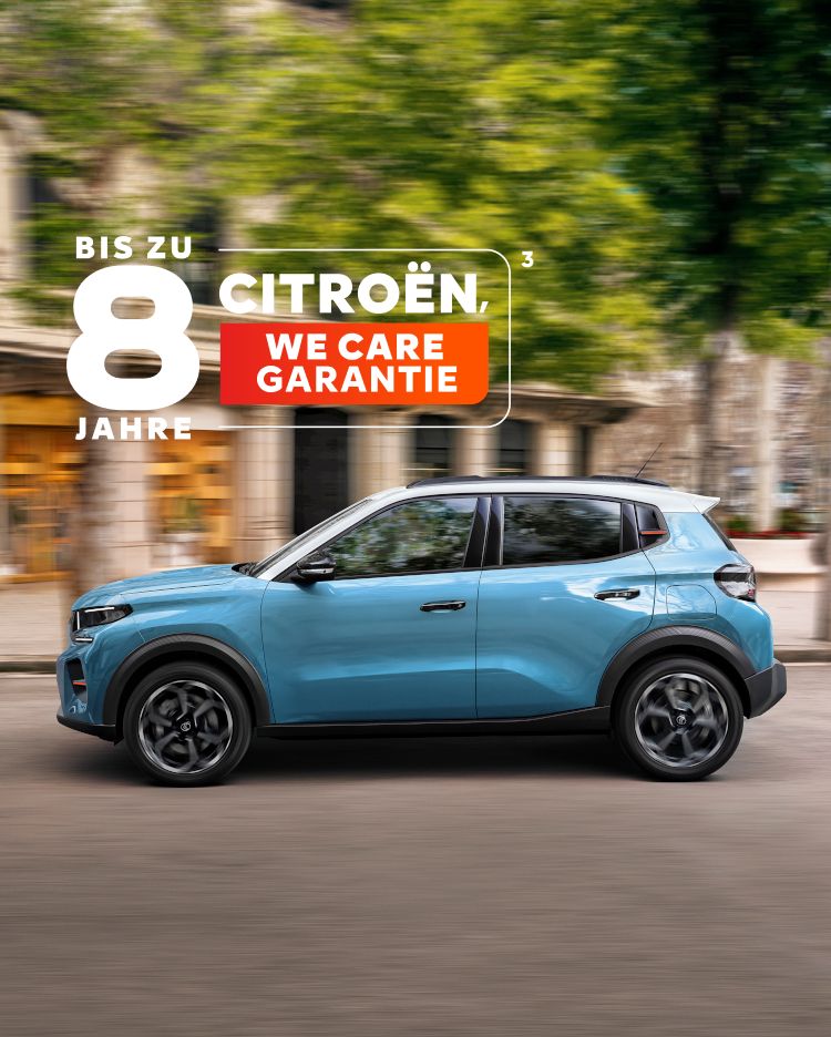 Der neue C3 fährt in einer Stadt